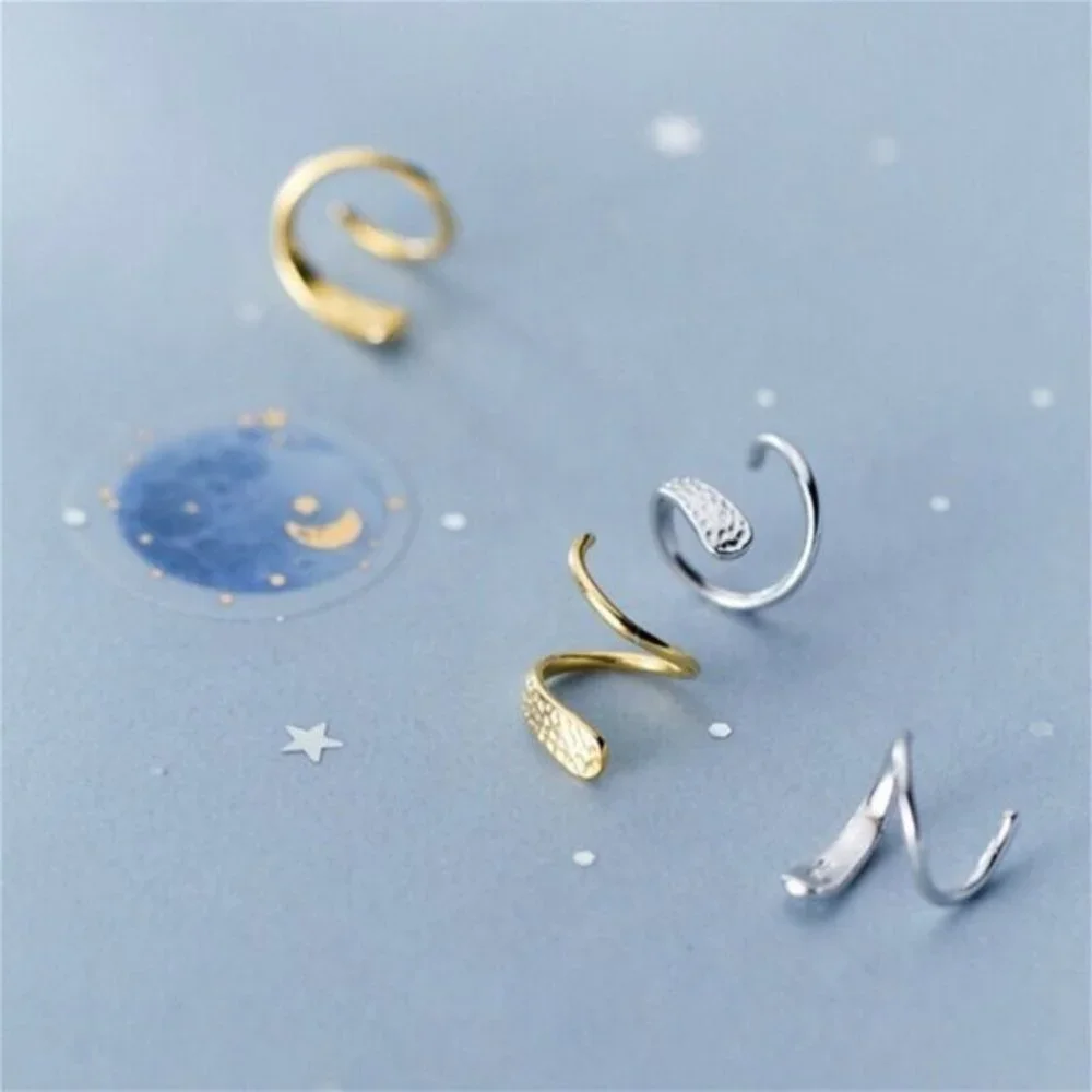 New 925 Silver Wrap Stud Earrings